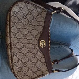 Designer Brown Shoulder Bag
